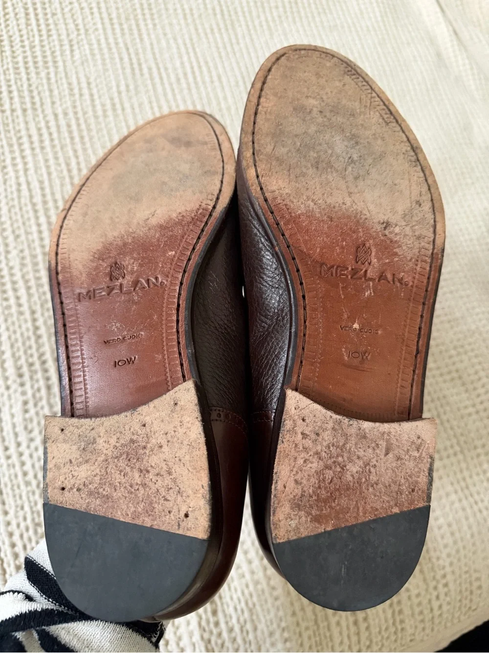 Mezlan Dark Brown Leather Tassel Loafers